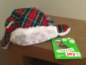 lumber jack holiday cat hat from PETCO