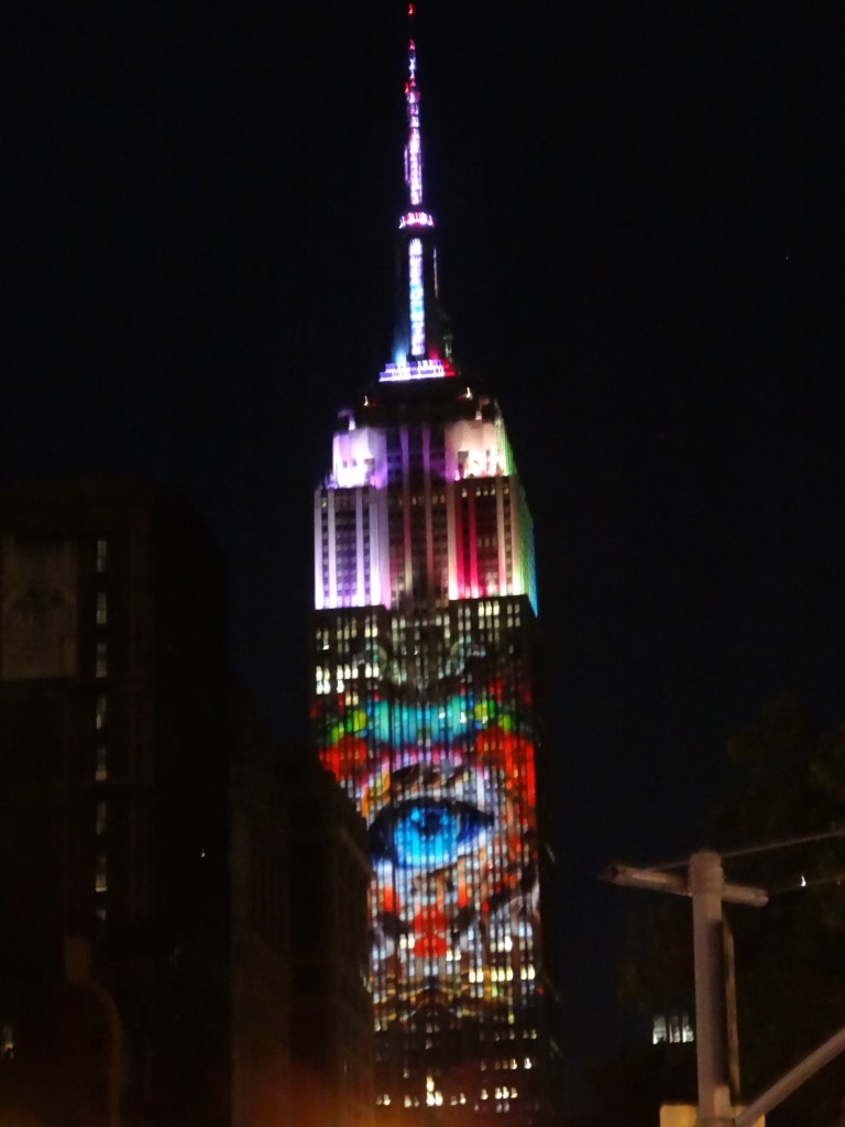 Endangered Animals Projected against Empire State Building