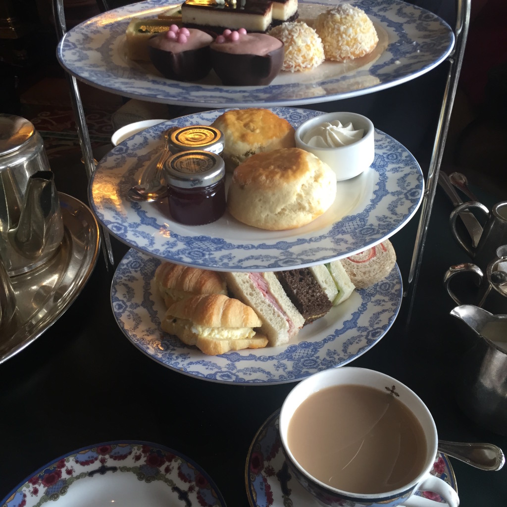 High tea at the Fairmont Hotel (and yes we ate it all!)