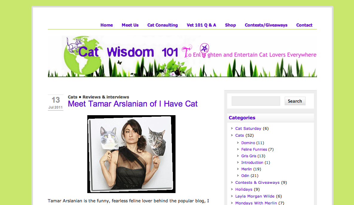 I HAVE CAT interview with Tamar Arslanian