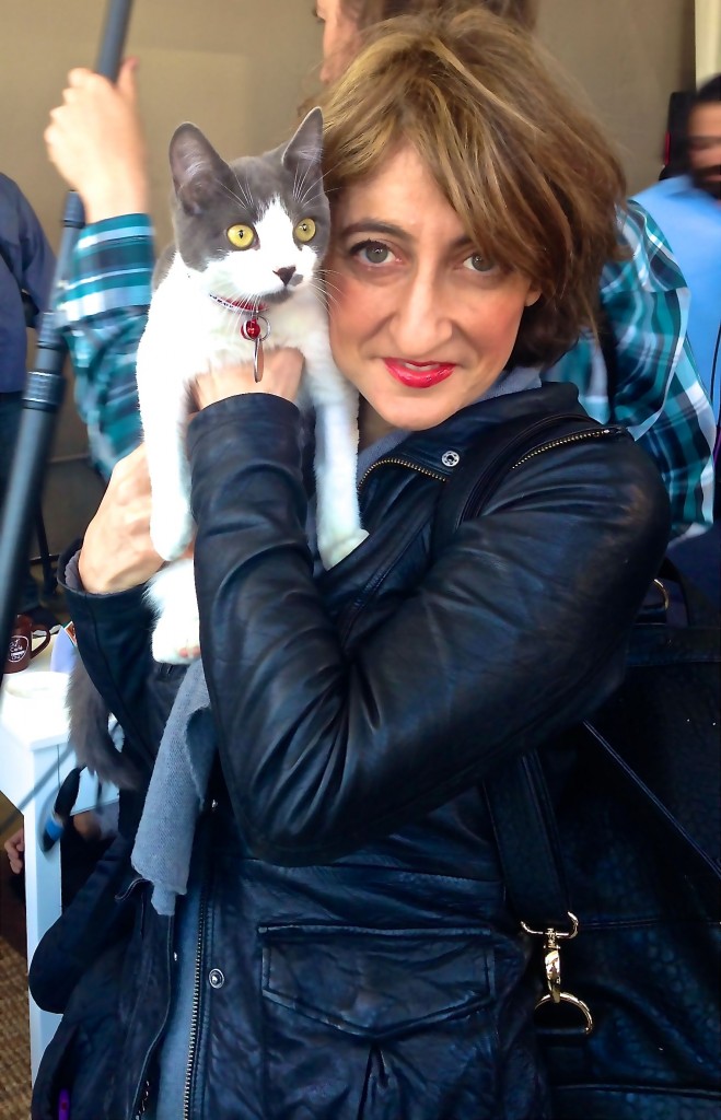 Me and Sushi at NYC Cat Cafe 