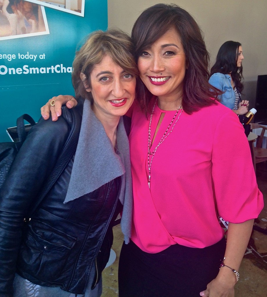 Tamar Arslanian and Carrie Ann Inaba at NYC Cat Cafe