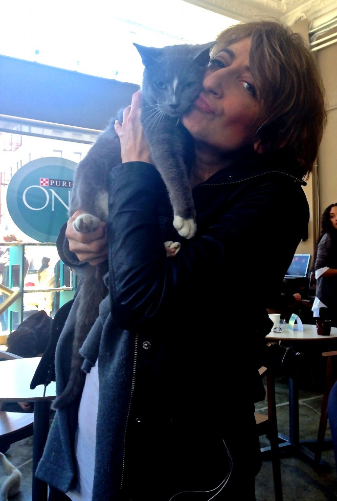 Tamar Arslanian at NYC Cat Cafe